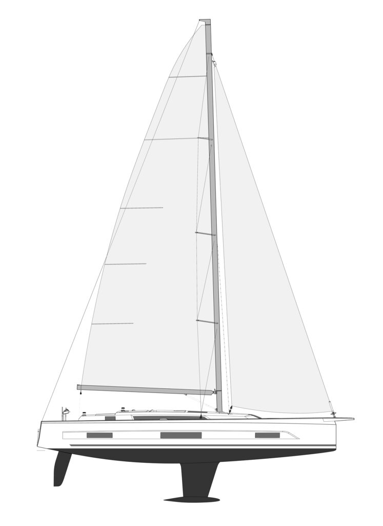 47 foot sailing yacht